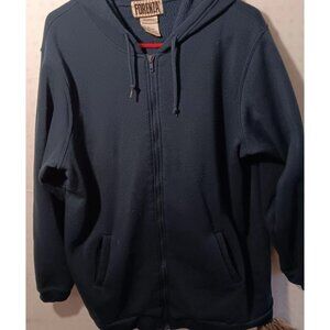 Forenza Vintage Hoodie New York Style Oversized Navy Blue Unisex Size XL